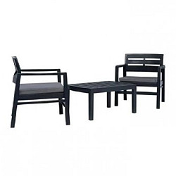 Ipae-progarden Baštenski set Lombok sa jastucima antracit (140301658)