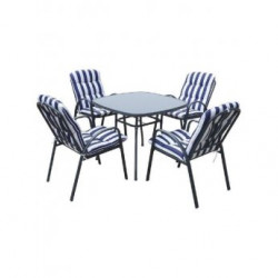 Green Bay Baštenski set sto + 4 stolice sa jastucima VENETO