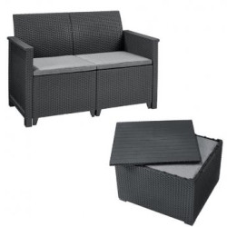 CURVER Baštenska garnitura Elodie 2 seater grafit CU 253948