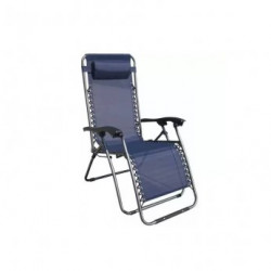 OSTALI Bastenska stolica podesiva metalna sa jastukom MESSINA crno-siva/karirana