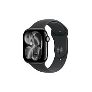 APPLE Watch S11 GPS 46mm Jet Black Aluminium Case with Black Sport Band - M/L (meux4rk/a)
