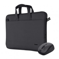 TRUST Bologna Eco komplet crna torba+miš za laptop 16''