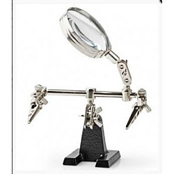 GEMBIRD Lupa za lemljenje sa dve stipaljke HETH110BK