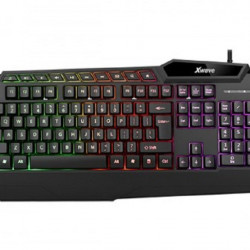 X WAVE Tastatura gejmerska multimedijalna sa RGB pozadinskim osvetljenjem crna,USA slova