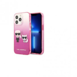 KARL LAGERFELD Futrola za iPhone 13 Pro Pink Karl & Choupette Head Gradient