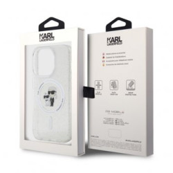 KARL LAGERFELD Maska za iPhone 15 Pro MAGSAFE IML KC GLITTER TRANSPARENT