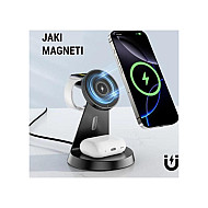 3G Desktop držač za mobilni telefon magnetic ZJ02 3u1 (wireless punjac za mobilni telefon, slusalice i Apple smart watch)
