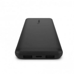 BELKIN BOOST CHARGE (10000 mAH) Power Bank with USB-C 15W - Dual USB-A - 15cm USB-A to C Cable - Black