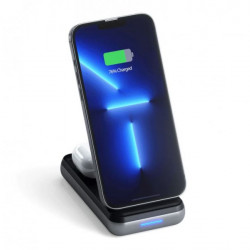 SATECHI Duo Wireless Charger Power Bank Stand 10000 mAh Stand (Powerbank based for iPhone & Airpods) - Space Grey