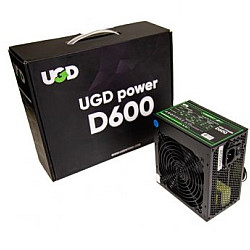 UGD Napajanje D600 600W UGD Power 12cm FAN, 20+4pin, 4+4pin, 3xSATA, 1xIDE, 2x6+2pin Black