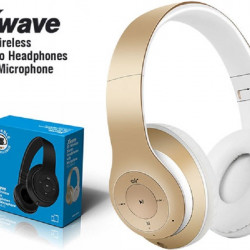 X WAVE BT stereo slušalice sa mikrofonom v4.2,FM,microSD,Baterija 200mAh,8-9h razgovor,10m udaljenost,Zlatna