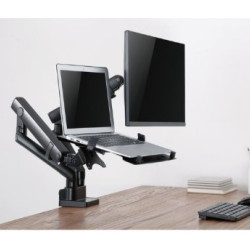 GEMBIRD MA DA3 02 Podesivi stoni drzac za monitor tilt, 17 32 max.2x8kg +nosac za laptop,full motion