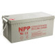 NPP NPG12V-200Ah, GEL BATTERY, C20=200AH, T16, 522x238x218x222, 52,8KG, Light grey