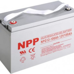 NPP NPG12V-100Ah, gel battery, C20=100AH, T16, 330x171x214x220, 27,3KG, Light grey
