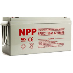 NPP NPG12V-150Ah, Gel battery, C20=150AH, T16, 485*172*240*240, 38,5KG, Light grey
