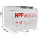 NPP NPG12V-38Ah, Gel battery, C20=38AH, T14,197*165*174*174, 11KG, Light grey
