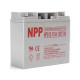 NPP NPG12V-17Ah, Gel battery, C20=17AH, T3, 180*77*167*167, 4,8KG, Light grey