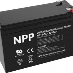NPP NP12V-7Ah, AGM Battery, C20=7AH, T1, 151x65x94x100, 1,97KG