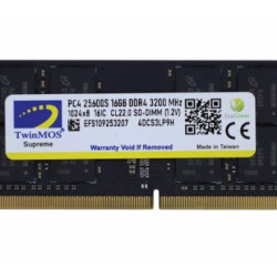 TwinMOS SODIMM 16GB DDR4 , 3200MHz, MDD416GB3200N