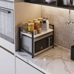HANAH HOME Kuhinjska polica Malta White Black