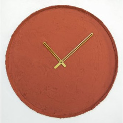 WALLXPERT Dekorativni metalni zidni sat Earthy Metal Wall Clock APS111 Terracotta