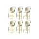 HANAH HOME Set 6 barskih stolica Fora Cream Gold