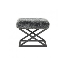 Atelier del Sofa Tabure Capraz Plush Black Grey