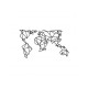 WALLXPERT Zidna dekoracija World Map Metal Decor 4 Black