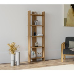 HANAH HOME Polica za knjige Virba Walnut