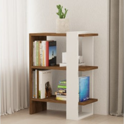 HANAH HOME Polica za knjige Gaye Walnut White