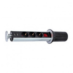 COMMEL Pop-Up utičnica 3 X šuko + 2 X USB 1.8m kabl 3x1,5 C234-181