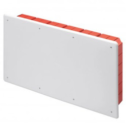 GEWISS Razvodna kutija za beton sa poklopcem i DIN šinom GW48011 516X294X90mm crveno-bela