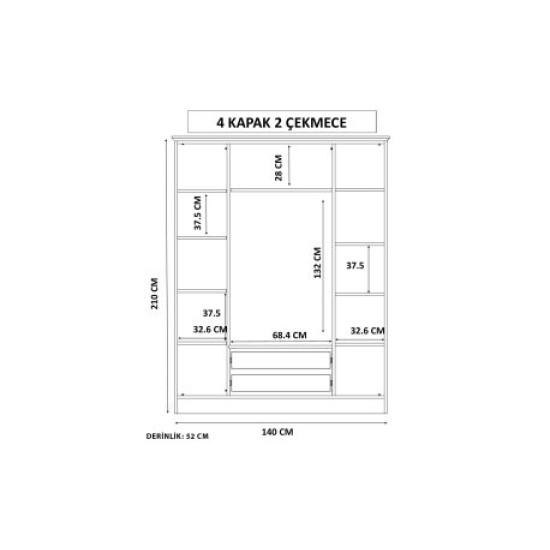 HANAH HOME Ormar mat bele boje Rb 168 01 001 cena 