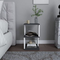 HANAH HOME Noćni stočić Carter Anthracite White