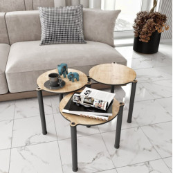 HANAH HOME Lavia 3 Oak set stolova