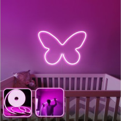 OPVIQ Zidna LED dekoracija Butterfly Medium Pink