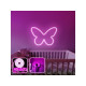 OPVIQ Zidna LED dekoracija Butterfly Medium Pink