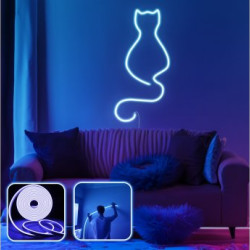 OPVIQ Zidna LED dekoracija Daisy the Cat Medium Blue
