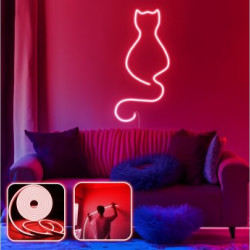 OPVIQ Zidna LED dekoracija Daisy the Cat Medium Red