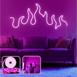 OPVIQ Zidna LED dekoracija Flames XL Pink