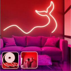 OPVIQ Zidna LED dekoracija Wave and Tail Large Red