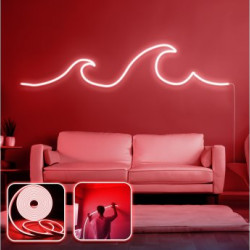 OPVIQ Zidna LED dekoracija Wave Large Red