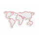 WALLXPERT Dekorativna rasveta World Map Red