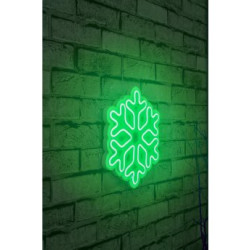 WALLXPERT LED dekoracija Snowflake Green