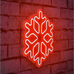 WALLXPERT LED dekoracija Snowflake Red