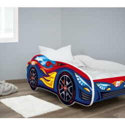 TOP BEDS Dečiji krevet 140x70 Trkački auto Red Blue Car