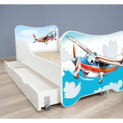 TOP BEDS Happy Kitty Dečiji krevet 160x80 + fioka Plane