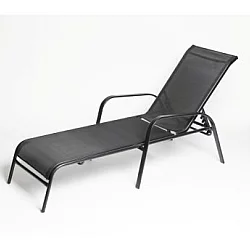 MAKAO Ležaljka metalna 200x67x44 cm siva TT 710030