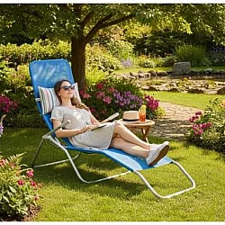 Bolzz Lezaljka za bastu/plazu plava, 1375824 cm, visina 94 cm