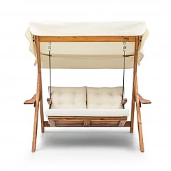 HANAH HOME Baštenska ljuljaška dvosed Galata Swing S2 Cream